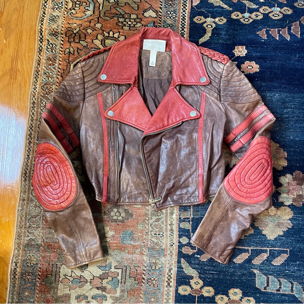 Vintage Jean Paul Gaultier Moto Cropped Leather Jacket